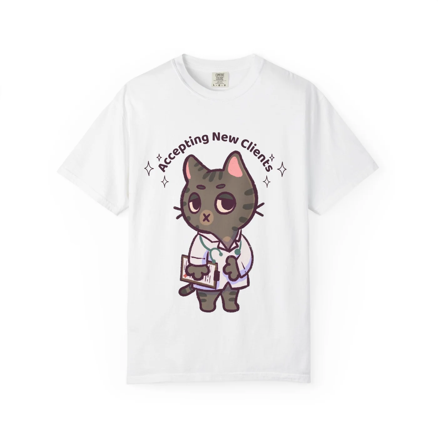 The Bubby Tee in White — Accepting New Clients